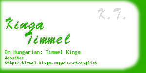 kinga timmel business card